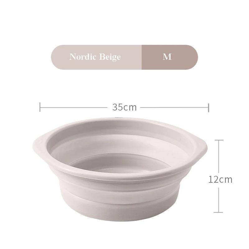 Travel Portable Folding Basin Folding Washbasin Folding Bucket Laundry Bucket Bathroom Accessories Household Cleaning Tools