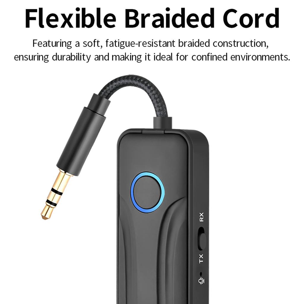 BT6.0 Wireless Receiver Transmitter Multifunctional 3.5mm Aux Audio Adapter Transceiver Adapters for Home Stereo/Wired Speaker