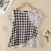ZANZEA Women Casual Round Neck Summer Short Sleeve Print Blouse