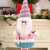 Pink Plush Christmas Doll Retractable Standing Snowman Santa Reindeer Grandma Dolls for Bedroom Home Window Desktop Decoration