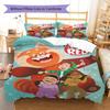 Cartoon Red Panda Pattern Bedding Quilt Set Quilt Cover Pillowcase Home Decoration Gift (1 * duvet cover + 2 * pillowcase, without core)