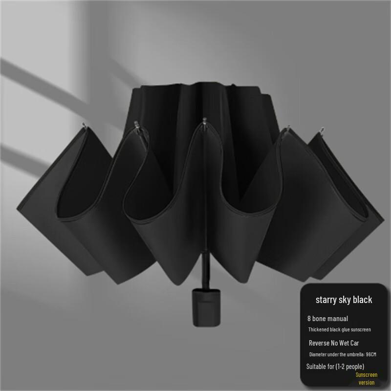 Ximengyuan Durable 8-Rib Manual Sun/Rain Umbrella
