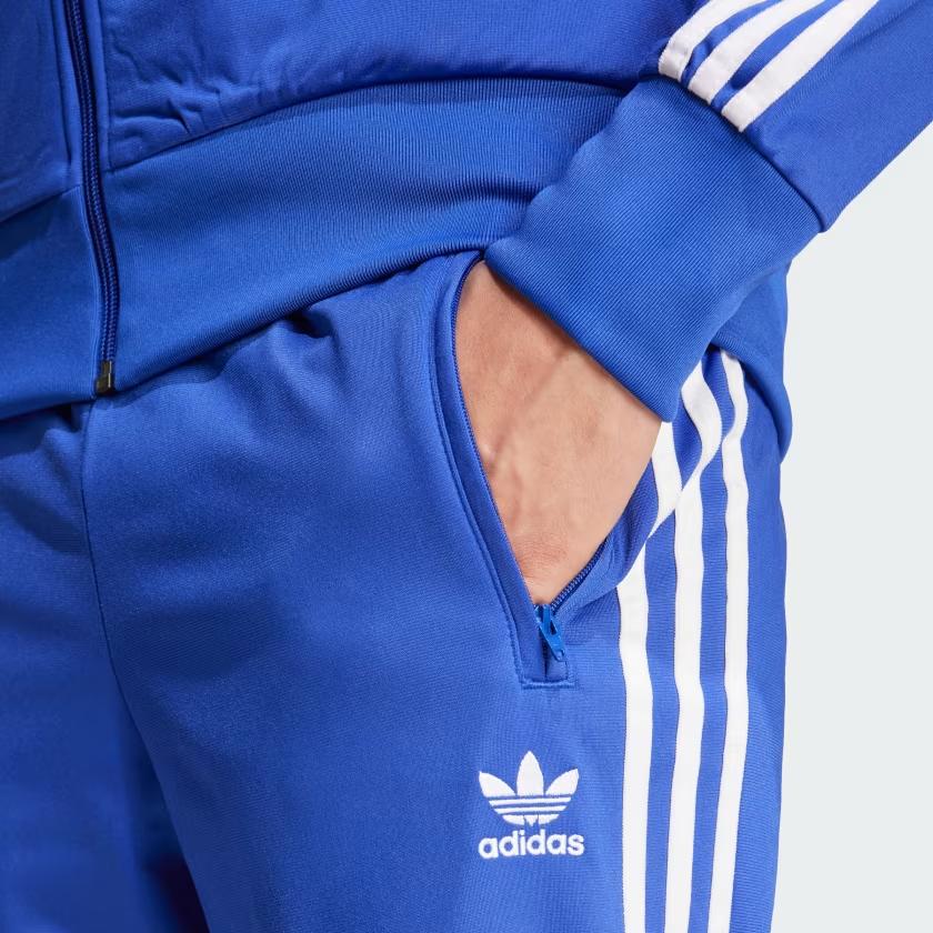Adidas Originals Adicolor Series Firebird Classics Comfortable Casual Straight Leg Knitted Sports Pants Men Bottoms Blue IZ3072