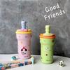 Cartoon Insulated Cup 600ml Water Mug Cute Vacuum Cup