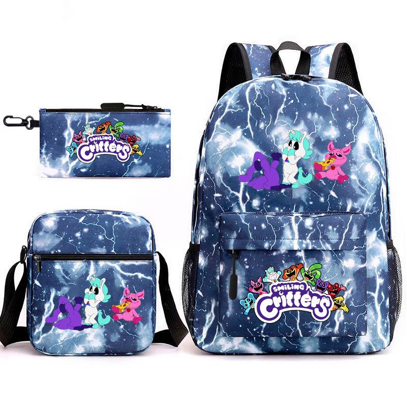 School season starry sky primary school student schoolbag smiling animal leisure backpack