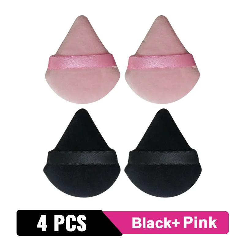 2/6ks Triangle Powder Puff Houba na make-up na obličej Soft Velvet Cosmetic Puff Blender Beauty Foundation Sponge Make-up příslušenství