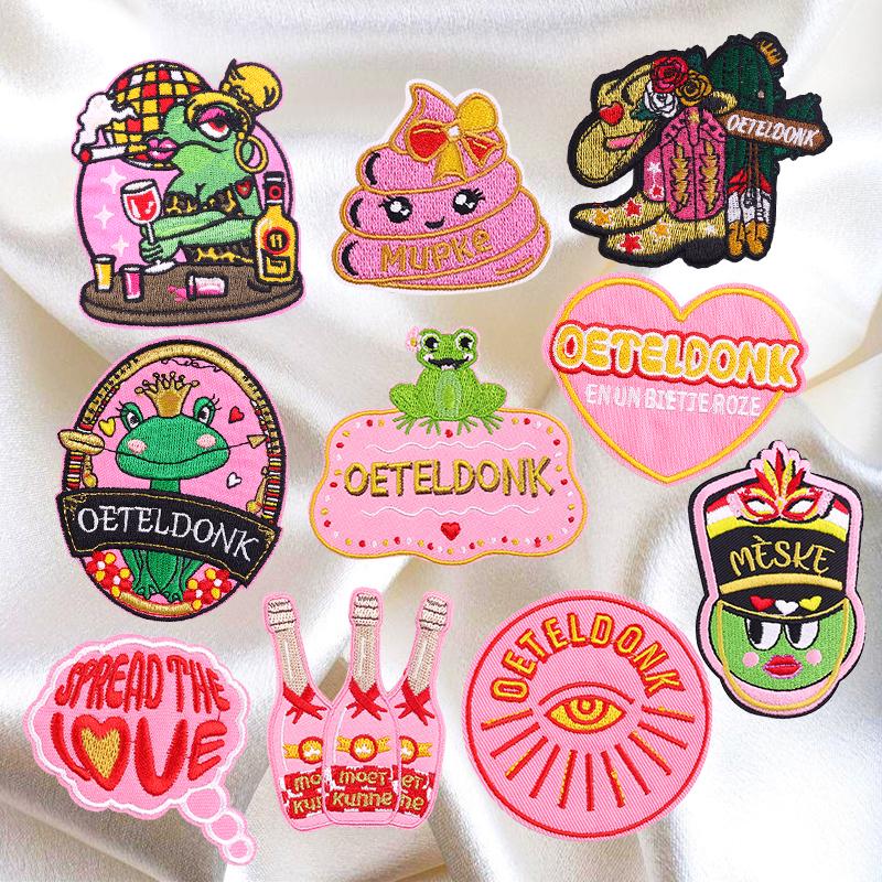 5 /12pcs Set Netherland Oeteldonk Emblem Embroidered Patches 12 Constellation Patch Carnival For Netherland For Clothing Sew Diy 