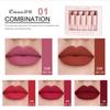 CmaaDu Velvet Matte Lipstick Set: 5-Piece True Red Moisturizing Gloss for European & American Makeup.