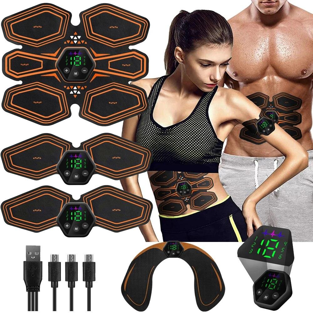 

Muscle Stimulator EMS Abdominal Hip Trainer LCD Display Toner USB Abs Fitness Training Home Gym Body Slimming Waist Trainer