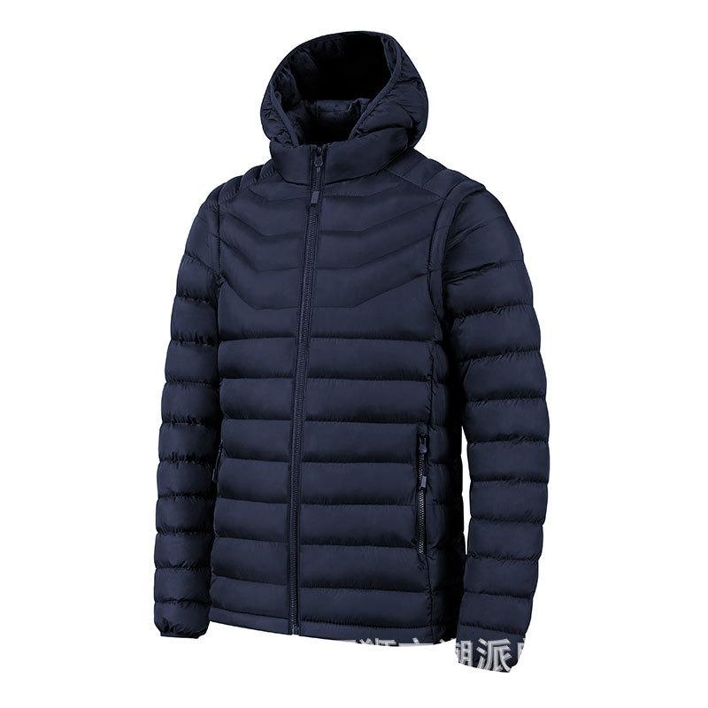 

Shoulder-off ribs cotton-padded clothes, Middle Eastern piled and thickened cotton clothes can be taken off. XXXXL синий