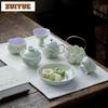 2 Stück/Los Handbemalte Orchidee Teetasse Boutique Teeschale Teetasse Set Teeverkostung Dufttasse Jianzhan Meistertassen Teegeschirr 50ml