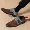 New British Gentleman Mixed Patchwork Casual Shoes For Men Monk Strap Loafers Business Formal Dress Footwear Zapatos Hombre