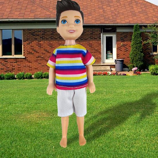 1 Set Doll Suit Handsome Delicate Craft Mini Size Boy Doll Costume Outfit Set for Gift