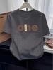 Spring and Summer Simple Letter Round Neck Fashionable Versatile Casual Short Sleeved T-shirt Women's Top Printed Letter Pattern