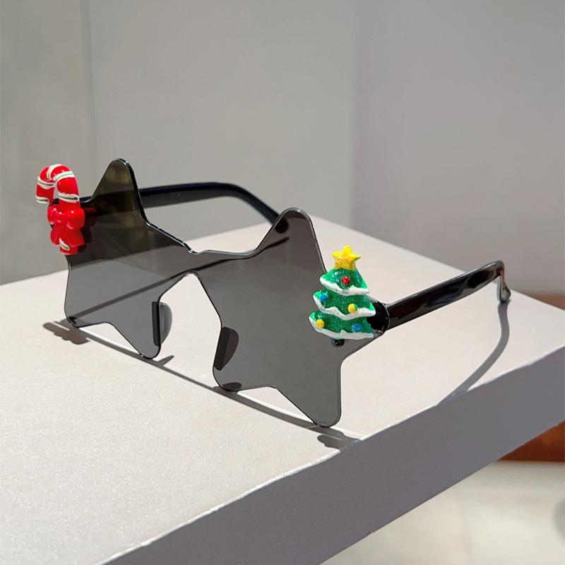 Fashion Candy Color Rimless Shades Women Ins Brand Festival Party Sunglasses New Trendy Star Christmas Decor Sun Glasses