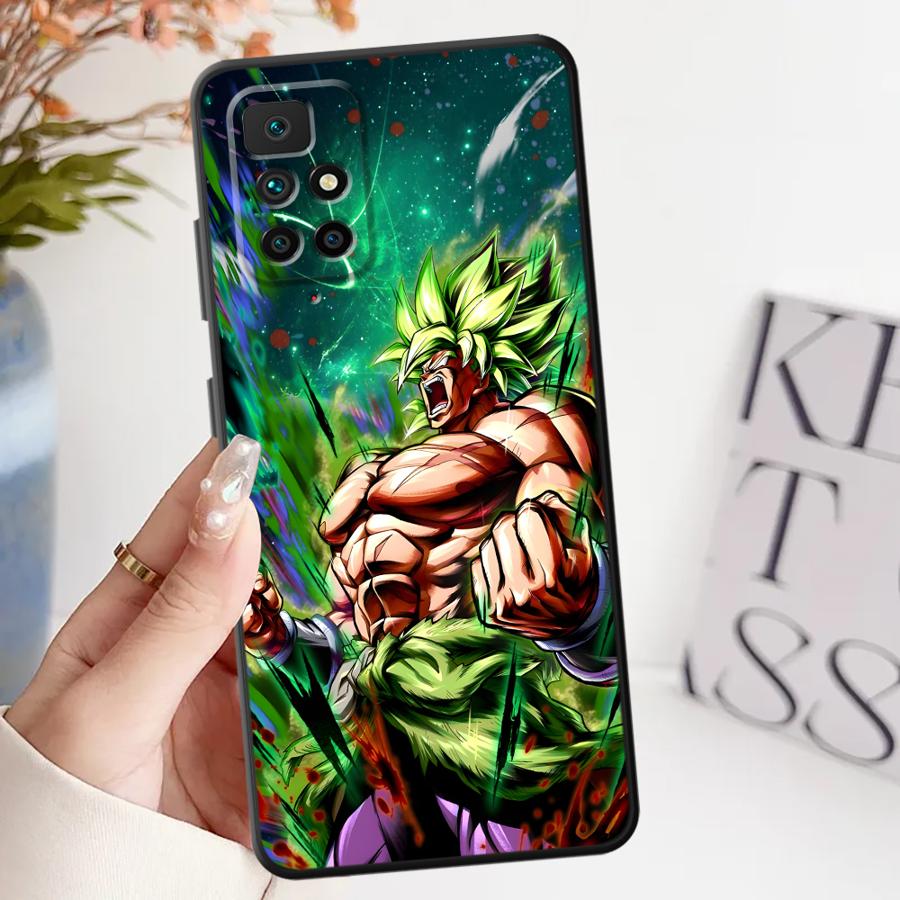 Black Soft Phone Cover Case for Xiaomi Redmi A4 14C K40 K80 Pro 9 A5 12C 10 A1 A2 Plus A3 13C Dragon Ball Cartoon Goku