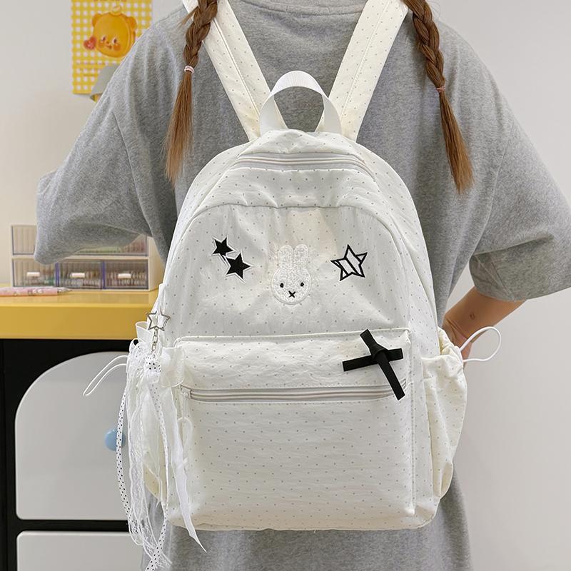 Large Capacity Student Schoolbag Female Bunny Pattern Backpack
