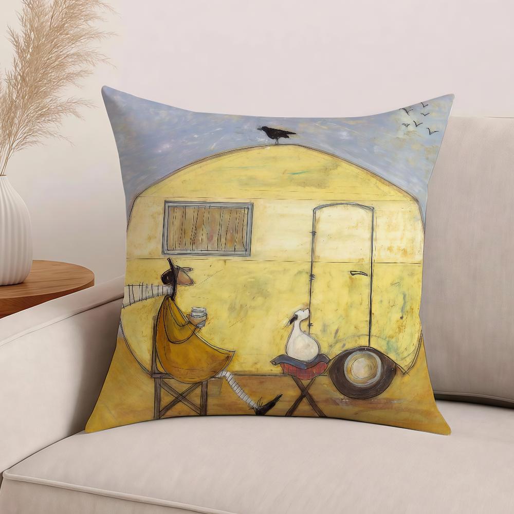 

Art S-Sam Toft Pillow Case Office Cushions Suitable For Sofa Car Bedroom Decorative Cushion Cover 12x12Inch