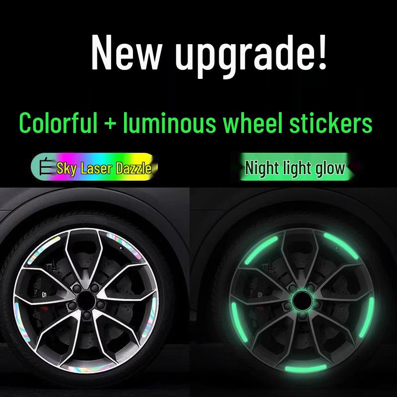 Self-Adhesive Night Reflective Hub Stickers for Children's Balance Bike Wheels