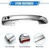 Car Door Handle Cover Kit Compatible for Toyota Tundra 2007-2018, Durable Plastic Silver Tone
