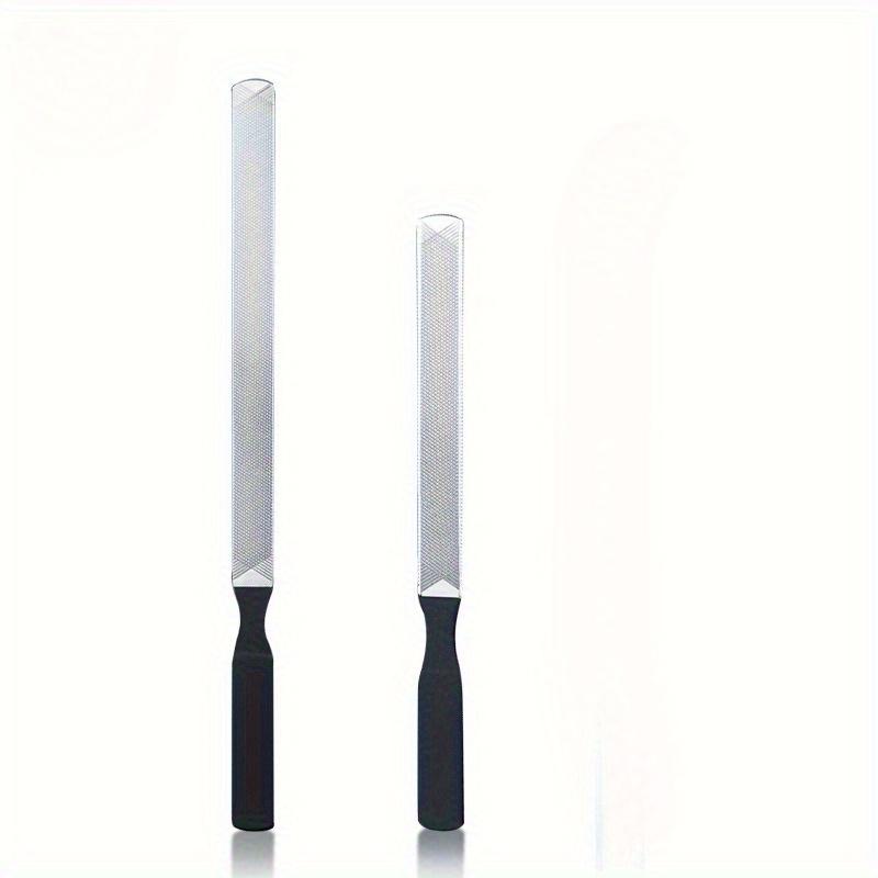 2pc S&L Premium Stainless Steel Nail Files, Four-Sided for Men & Women, Reusable Manicure Filer for Natural Nails