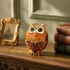 Zinc Alloy Owl Trinket Box Enameled Finish Owl Keepsake Box Classic Ring Holder Box  For Rings