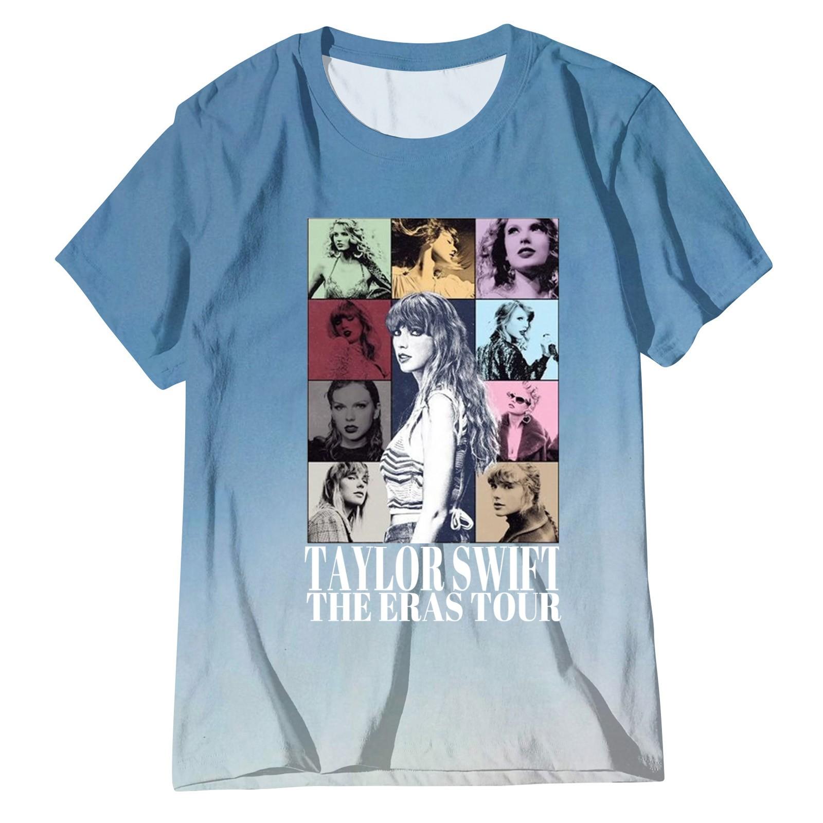 Women s Fashion Casual Round Neck Short Sleeve T-Shirt Letter Printed Top S