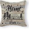 Home Decor Happy Campers-Themed Digital Print Pillow Covers Pattern Cushion Cover Suitable For Sofa Bedroom Car Pillow Cover