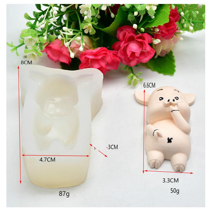 DIY Baking Tools Creative Cute Pigs Cake Fondant Cream Chocolate Silicone Mould