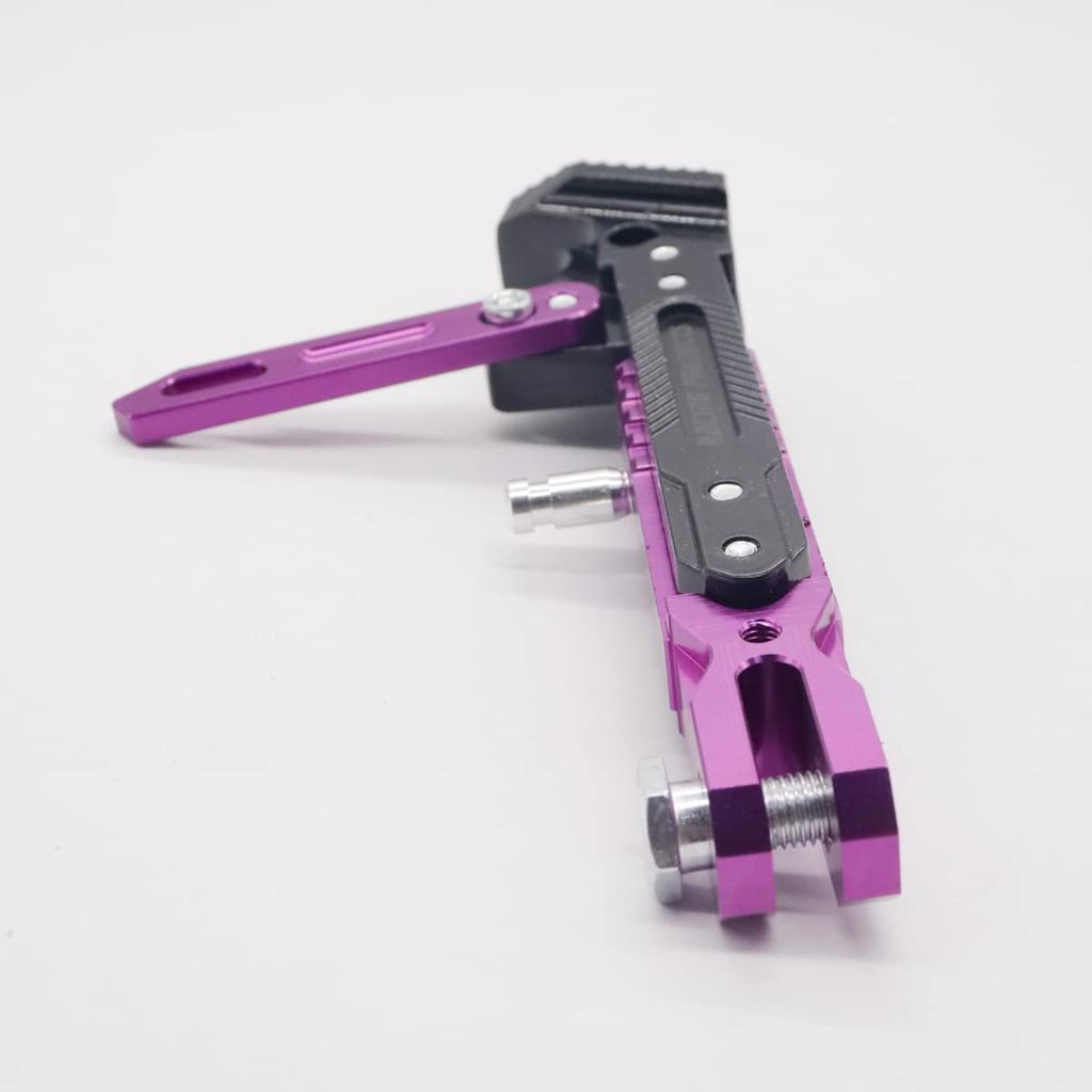 ZCJSZP Adjustable CNC Metal Motorcycle Foot Bracket Bicycle Side Bracket (Purple)
