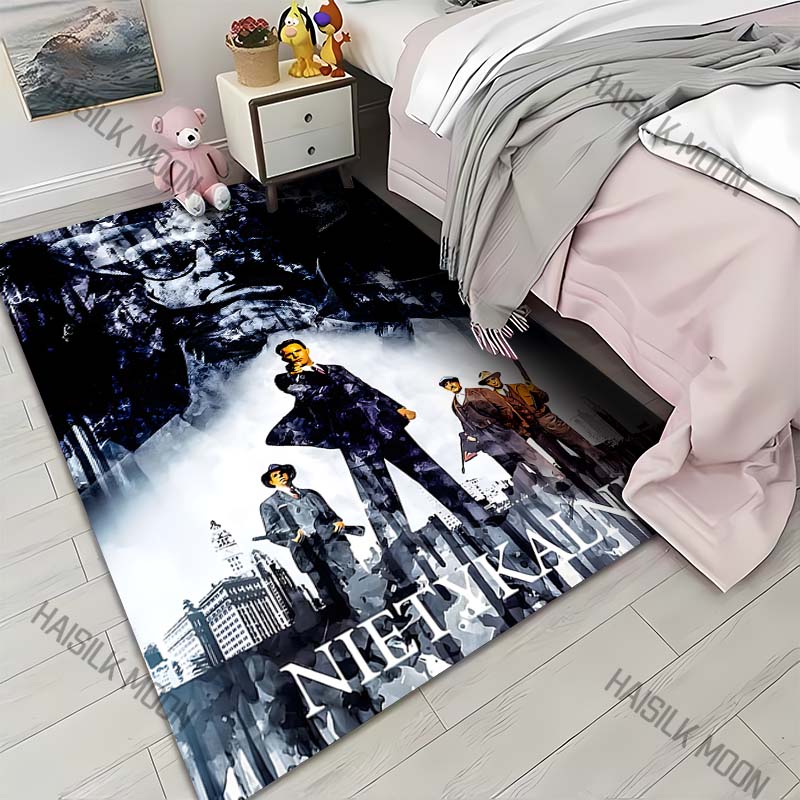 

1PC Suited figures and city background Carpet for Living Room Bedroom Sofa Home Decor Rus Non-slip Floor Mat Luxury Gift 40cm x 60cm
