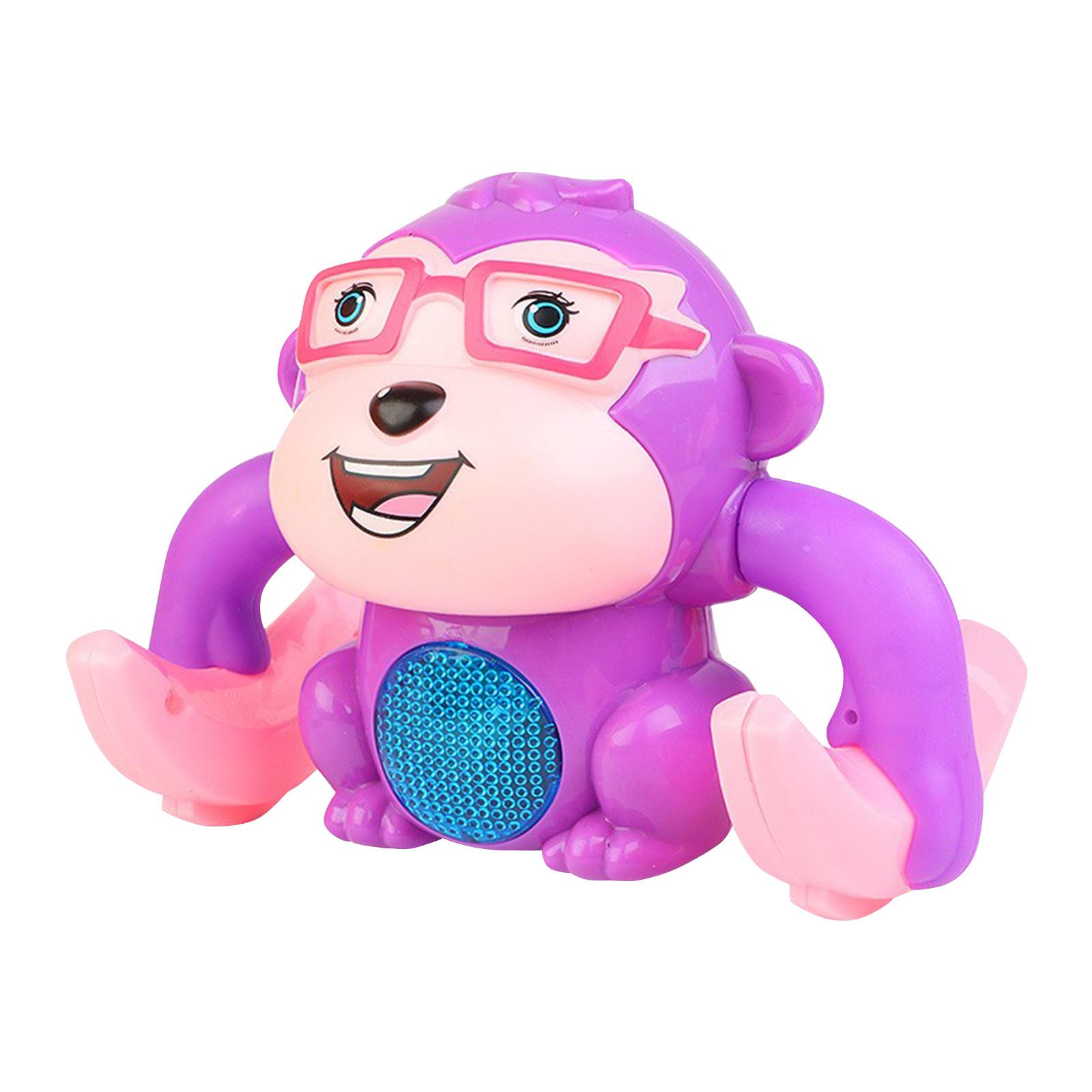 

(Куниде) Детская электрическая раскладывающаяся игрушка с голосовым управлением, маленькая обезьянка, игрушка для ходьбы и пения, мозговая игрушка One Size фиолетовый