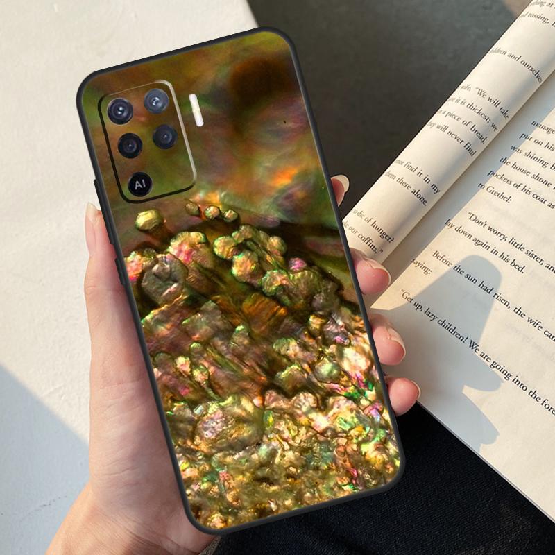 Paua Abalone Shell Case For Oppo A5 Pro A15 A16 A17 A57 A77 A94 A74 A54 A76 A96 A40 A60 A80 A18 A38 A58 A78 A98