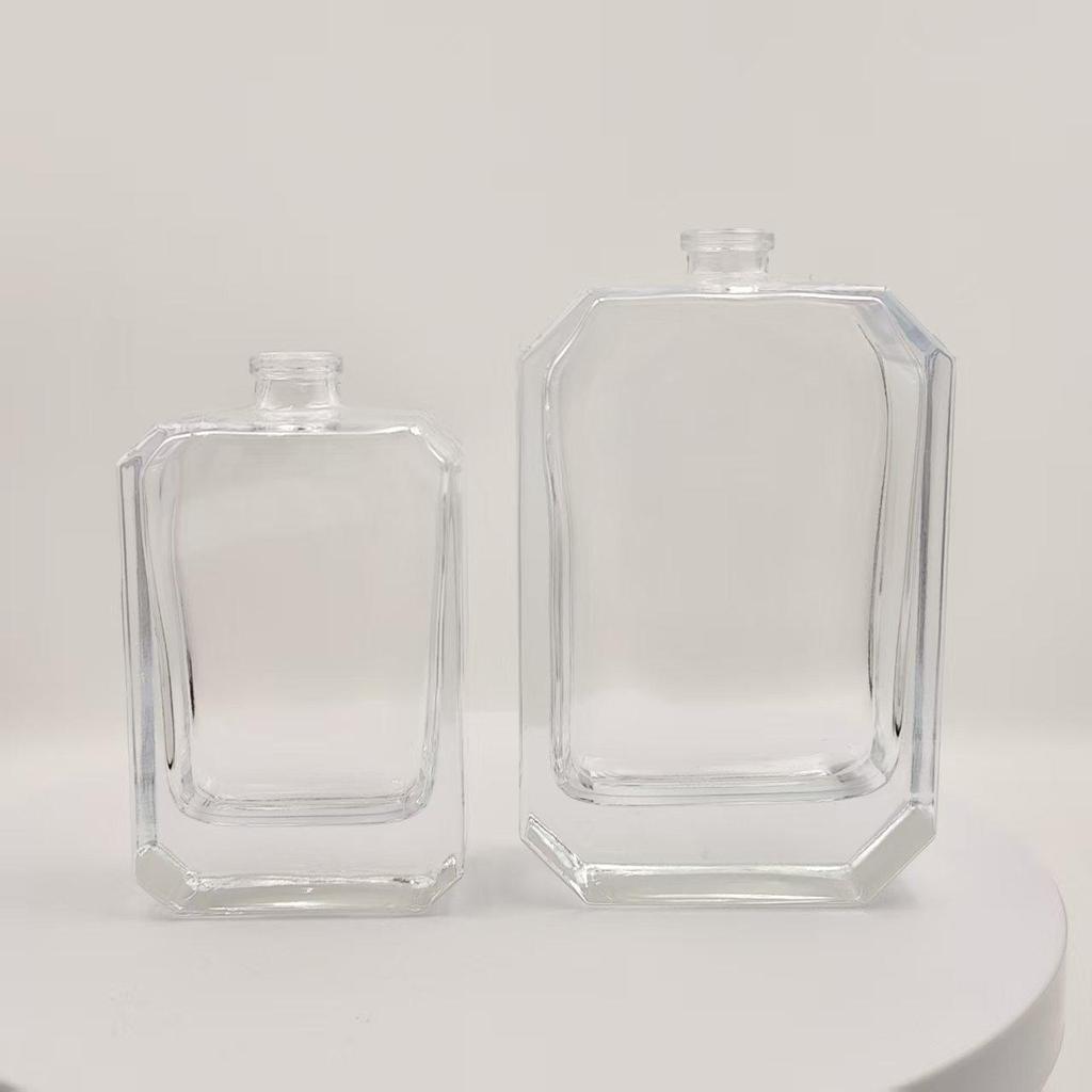 Transparent Glass Perfume Sample Spray Bottle with Press-Type Dispenser