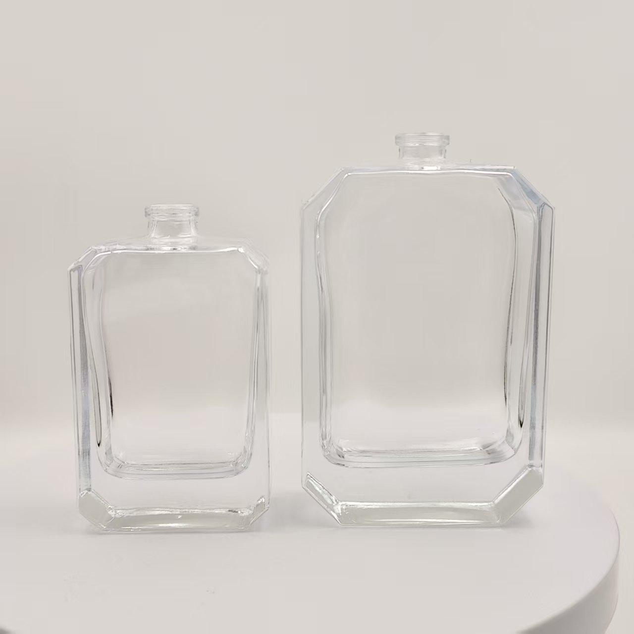 Transparent Glass Perfume Sample Spray Bottle with Press-Type Dispenser