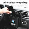bkrna3 Car Storage Box Phone Charge Air Vent Outlet Pocket Organizer For BMW M Sport M2 M3 M4 M5 M6 E46 E90 E60 F10 F20 E87 X3 X6