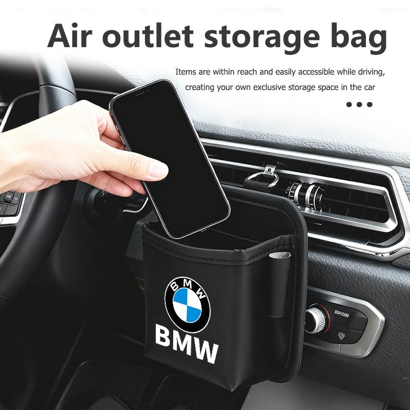 bkrna3 Car Storage Box Phone Charge Air Vent Outlet Pocket Organizer For BMW M Sport M2 M3 M4 M5 M6 E46 E90 E60 F10 F20 E87 X3 X6