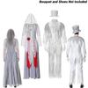 Vampire Halloween Cosplay Costume Set White Ghost Bride Groom Dressup Party