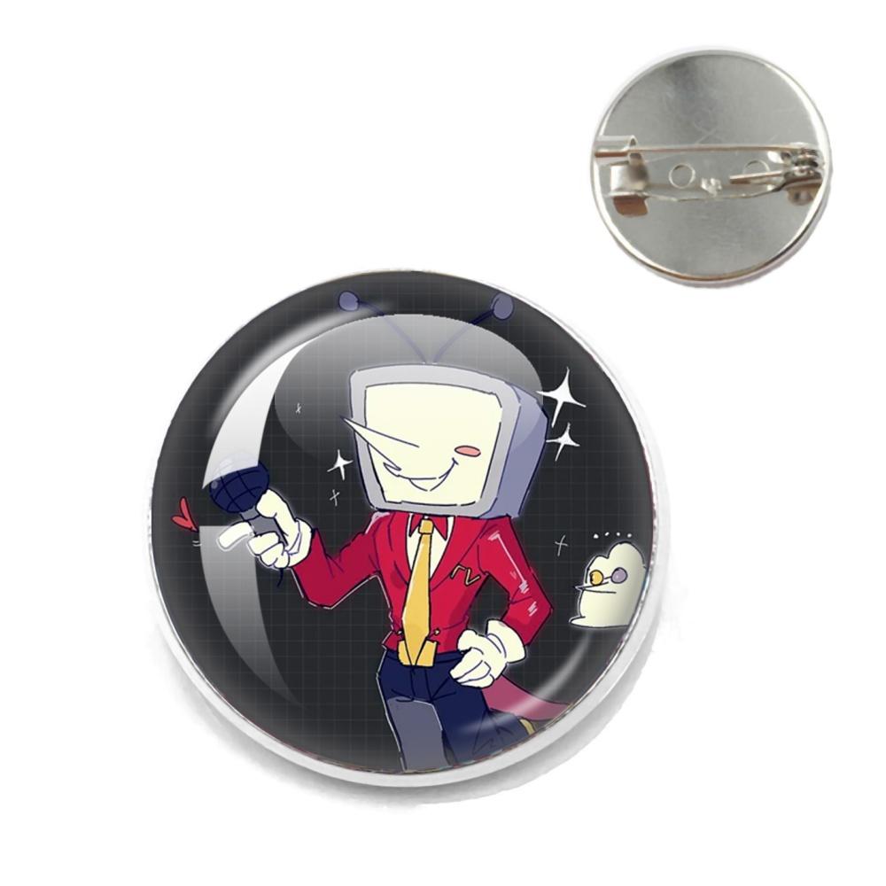 Deltarune Game Character Funny Meme Metal PinsTenna Glass Brooch Badges Accessories Pins Gamer Fans Friends Jewelry Gift
