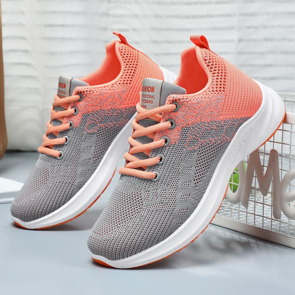 Atmungsaktive Allwetter-Freizeitsneaker für Damen - Leichte Schnür-Laufschuhe mit EVA-Sohle