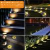 Solar-Powered Garden Lights, Recessed Outdoor Lighting, Aluminum Alloy, In-Ground Mount, IP68 Waterproof, Solar Powered, Automatic OnOff, Light