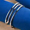 Elegant 925 Sterling Silver Opening Exquisite Multi-layer Bracelet for Women's Fashion Parties and Wedding Accessories