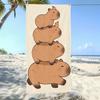 Capybara Strandtuch Niedliches Tier Stapel Druck Cartoon Design Schnell Trocknend Weich Mikrofaser Badetuch Für Kinder Tierliebhaber Geschenk