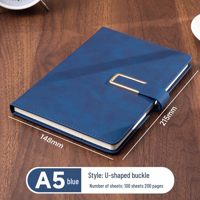 A5 Sheepskin Soft Leather Notebook – Customizable, Logo Printable, Thick Business Office Design
