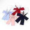 JK School Uniform Sailor Suit Small Long Handle Collar Flower Solid Color Twill Pointed Bow Tie