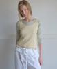TARVERT More Boat Neck Ribbed T-Shirt - Mint
