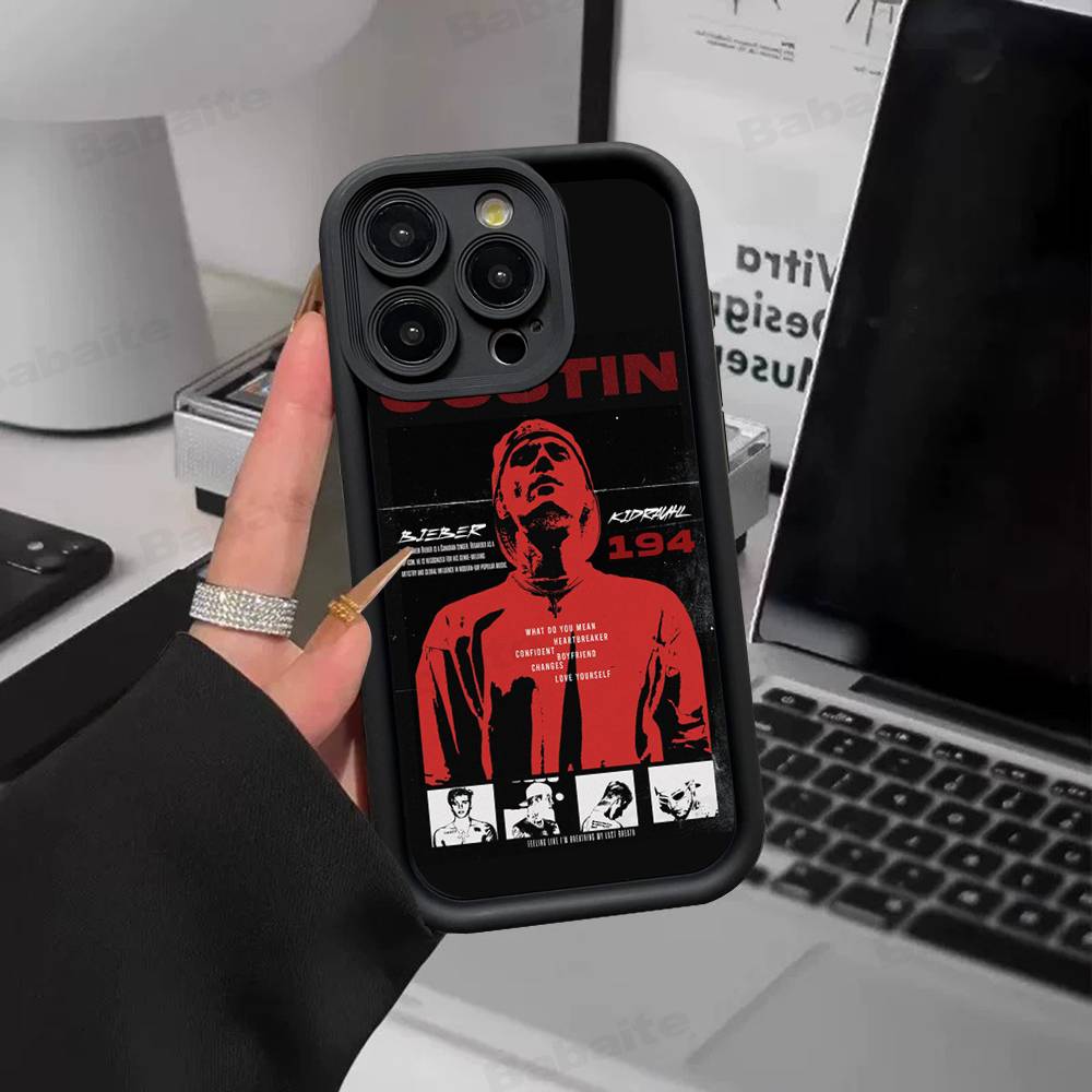 Singer Justin B-Bieber Phone Case For IPhone 17 16 15 14 Plus 13 12 11 Pro Max Silicone Cover