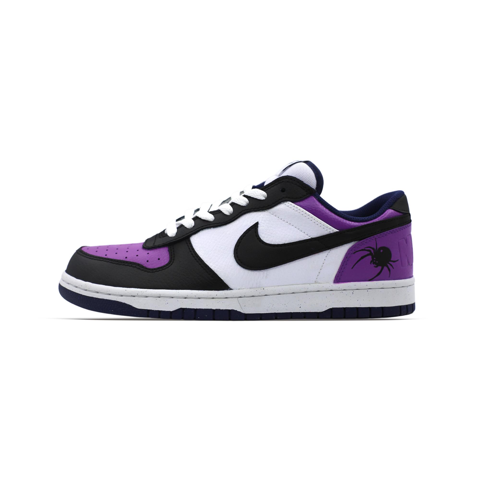 

Nike Big Low Purple Spider Cushioning, Wear Resistant Low top Skateboard Shoes Unisex 355152-140(Team1832-) 44.5