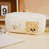 9 Compartments Large Capacity Pencil Case Cute Velcro Pen Bag Durable Stationery Storage for High School Students