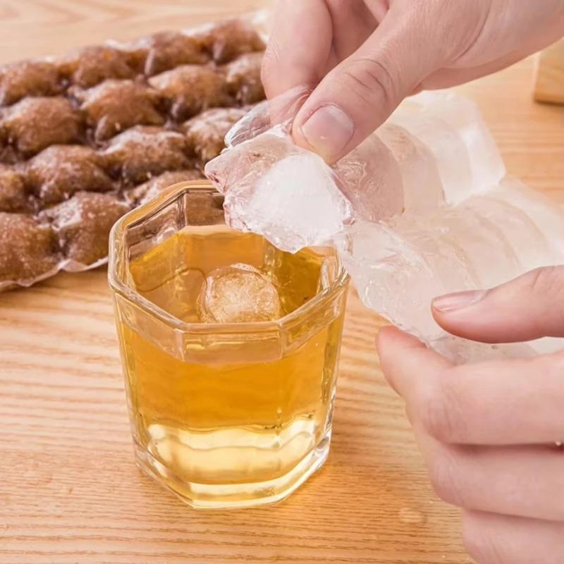 50/100 Stück Einweg-Kühlpack Gitter Eiswürfelform Gitter Selbstversiegelnde Würfelform Selbstversiegelnde Eiswürfelform Tasche Essbarer Gefrorener Eiswürfel